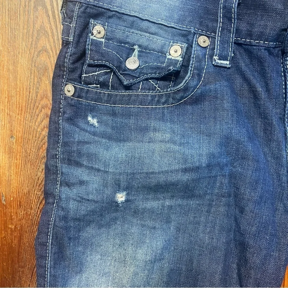 True Religion Men’s Ricky Straight Cut Off Shorts Size 31 Denim Skater Grunge